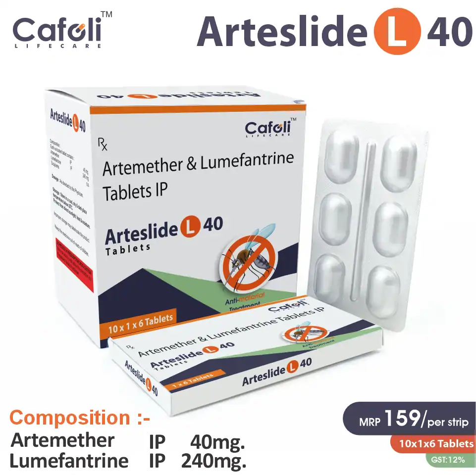 Artemether 40mg + Lumefantrine 240mg Tablet at the best price in PCD Pharma Franchise for Antimalarial Combination and Malaria Treatment